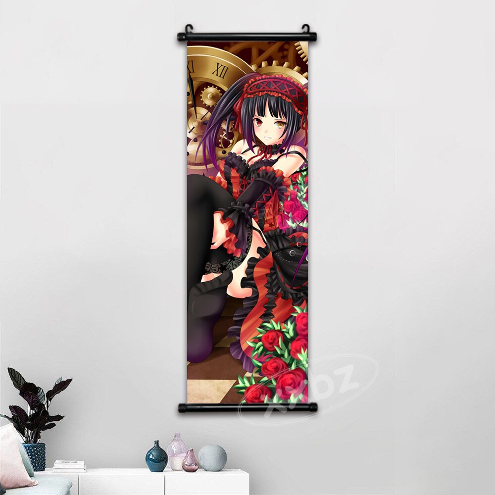 Anime Date A Live Poster Wall Art Canvas Kawaii Princess Pictures Modern Painting Tokisaki Kurumi Hanging Scroll Home Decor Gift