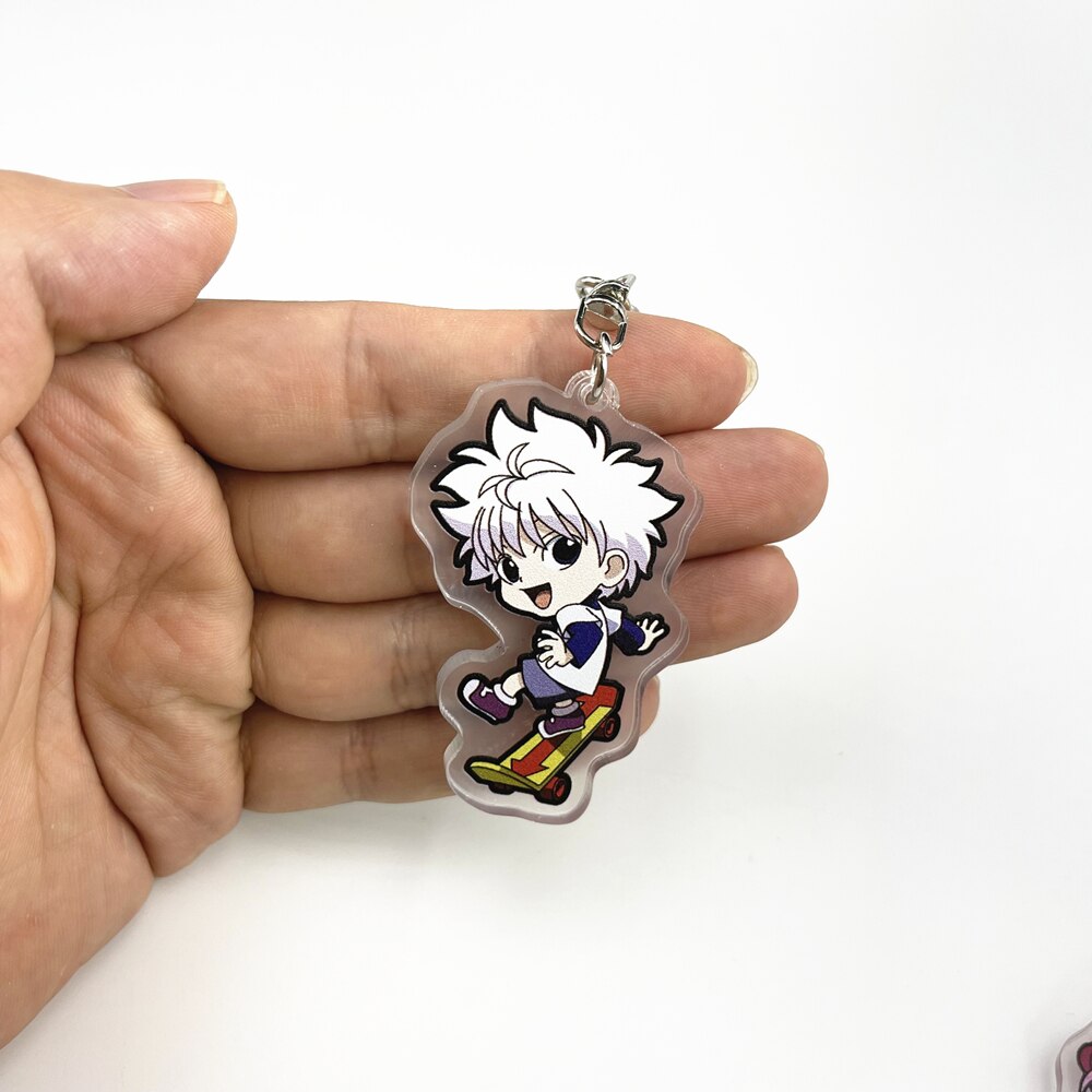 Anime Hunter x Hunter Hisoka Kurapika Killua Zoldyck Key Chain Pendant Cosplay Two-sided Acrylic Keychain Keyring Prop