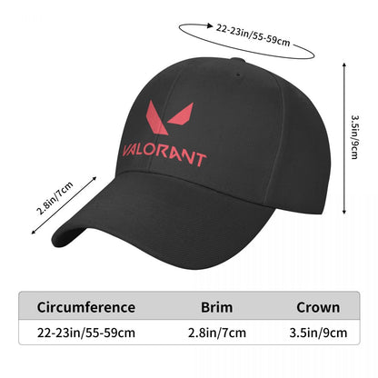 Hot Sale Video Game Valorant Logo Baseball Cap Men Women Custom Adjustable Adult Dad Hat Hip Hop Summer Spring Hats