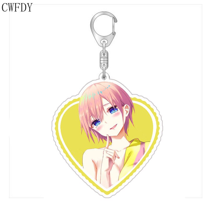 The Quintessential Quintuplets Keychain Anime Figure Nakano Ichika Nino Miku Yotsuba Itsuki Cartoon Acrylic Key Chain For Friend