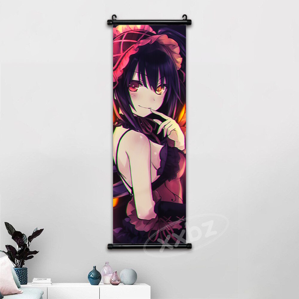 Anime Date A Live Poster Wall Art Canvas Kawaii Princess Pictures Modern Painting Tokisaki Kurumi Hanging Scroll Home Decor Gift