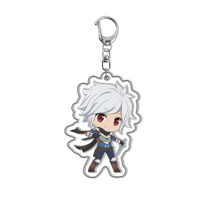 Anime DanMachi Is It Wrong To Try To Pick Up Girls In A Dungeon Keychain Jewelry Gift Original Accessories Firgures Car Cute Toy