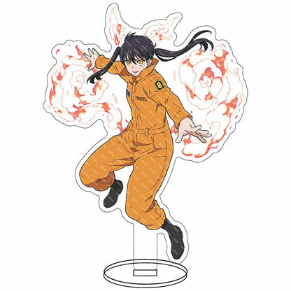 Fire Force Anime Manga Characters Cosplay Acrylic Stand Model Board Desk Interior Decoration Statues Toy Cartoon