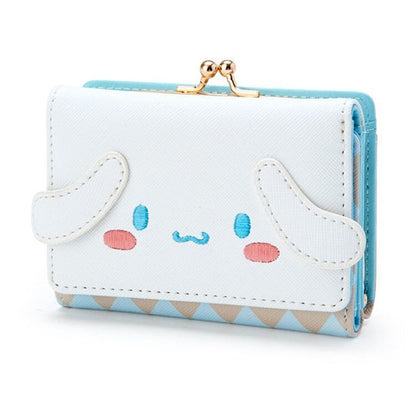 Sanrio Hello Kitty Pocketbook My Melody KT Cat Cinnamon Roll Pringle Kuromi PU Leather Wallet Cute Folding Card Bag Female Walle