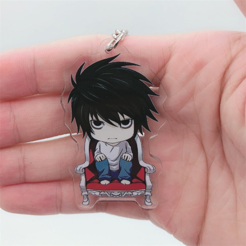 Anime DEATH NOTE Ryuk Keychain Badge Accessories Killer L Lawliet Cosplay Props Cartoon Backpack Pendant