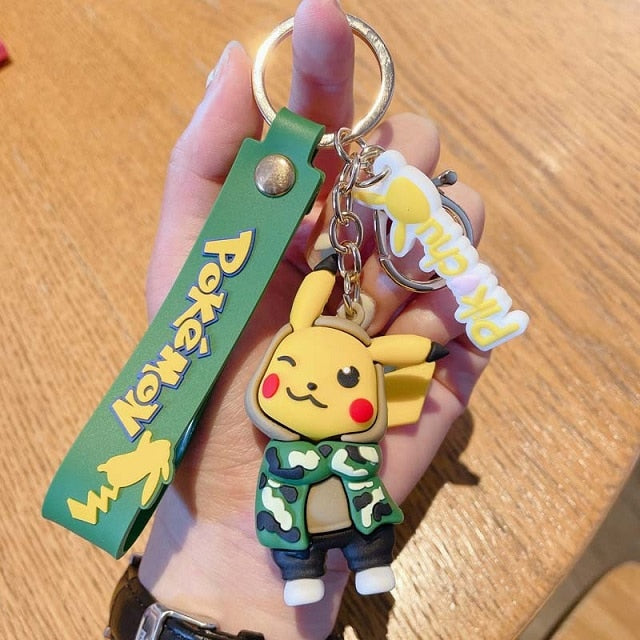 Pokemon Anime Figure Pikachu Keychain Toy Pet Eevee Leafeon Sylveon Flareon Umbreon Vaporeon Espeon Glaceon Jolteon Kids Gifts