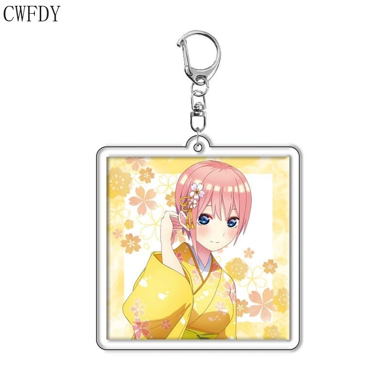 The Quintessential Quintuplets Keychain Anime Figure Nakano Ichika Nino Miku Yotsuba Itsuki Sisters Acrylic Charm Key Chain Gift