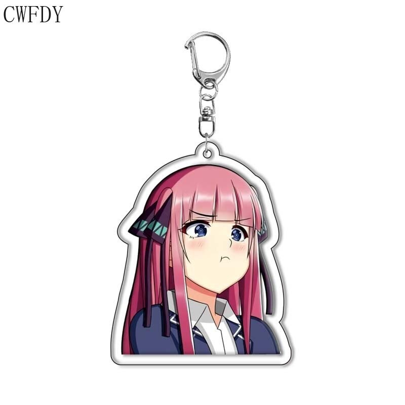 The Quintessential Quintuplets Keychain Anime Figure Nakano Ichika Nino Miku Yotsuba Itsuki Sisters Acrylic Charm Key Chain Gift