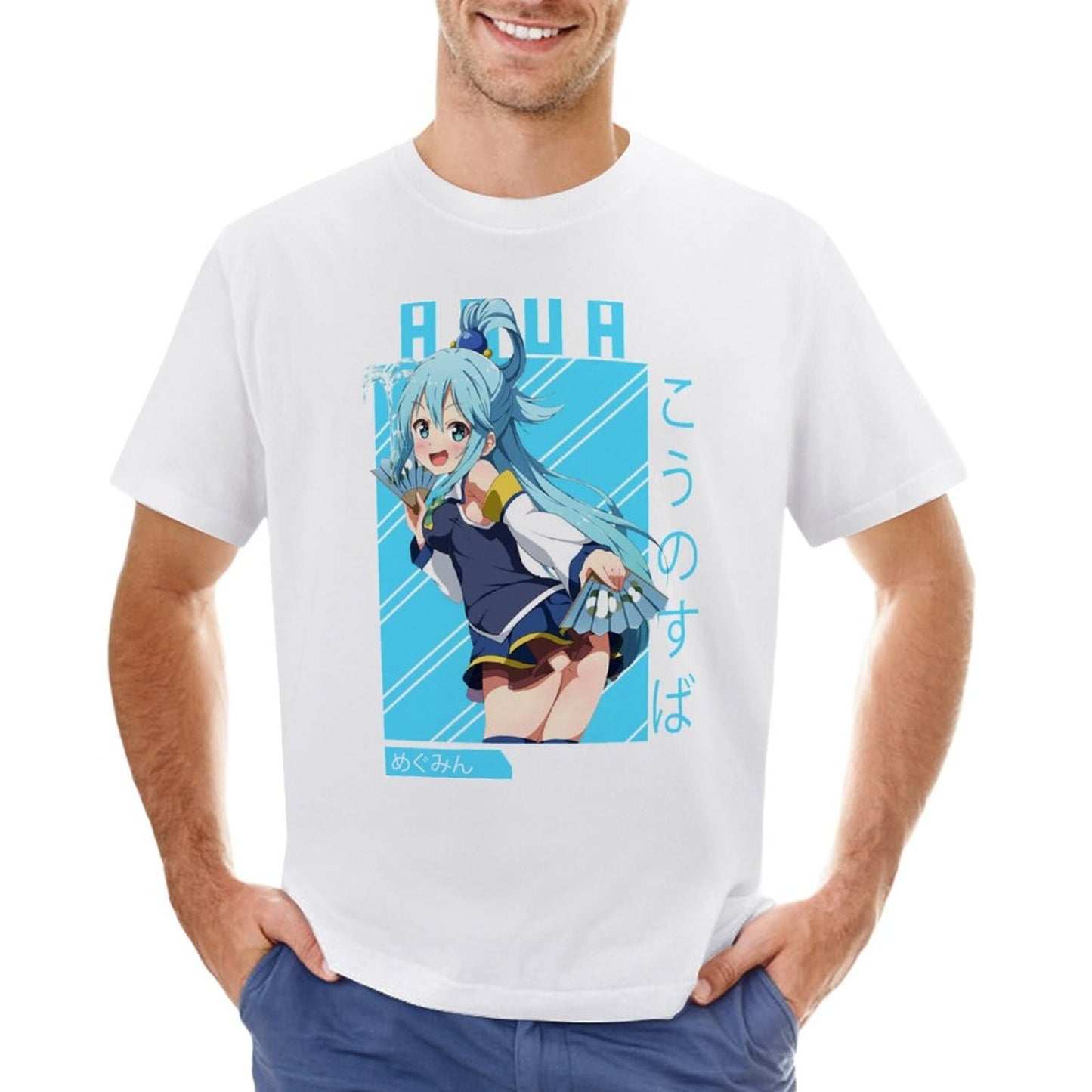 konosuba Aqua shirt T-Shirt funny t shirts tops heavy weight t shirts for men