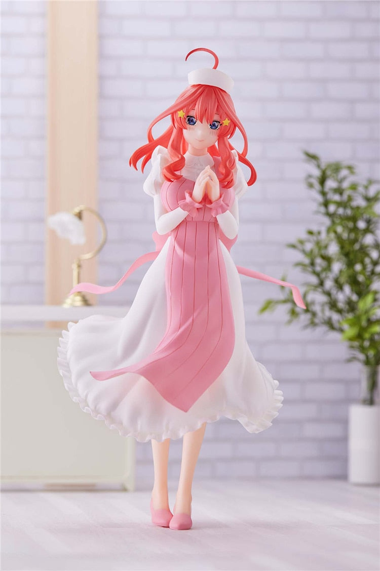 18CM Bandai Original BANPRESTO Kyunties The Quintessential Quintuplets Nakano Itsuki Nurse Ver. Kawaii Anime Action Figures Toys