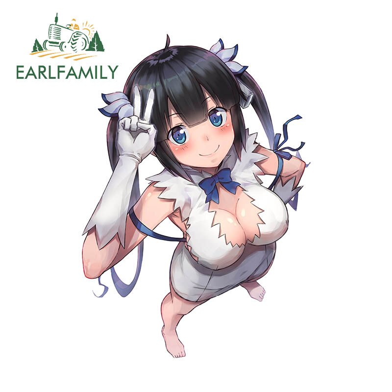 13cm Anime Girl Car Stickers DanMachi - Hestia Bumper Cute Vinyl Decals Personalized Decorative Accessories