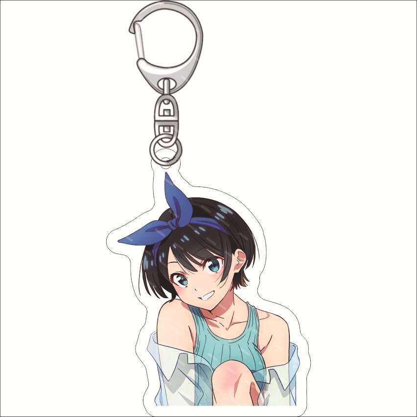 Rent A Girlfriend Keychain Anime Ichinose Chizuru Nanami Mami Sarashina Ruka Sakurasawa Sumi Cute Mold Acrylic Keyrings Jewelry