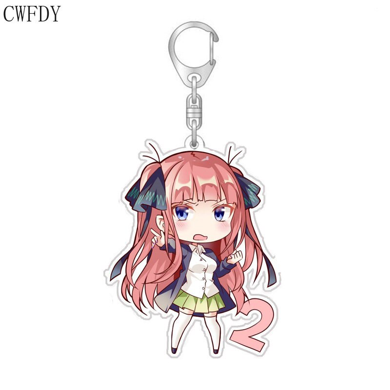 The Quintessential Quintuplets Keychain Anime Figure Nakano Ichika Nino Miku Yotsuba Itsuki Cartoon Acrylic Key Chain For Friend