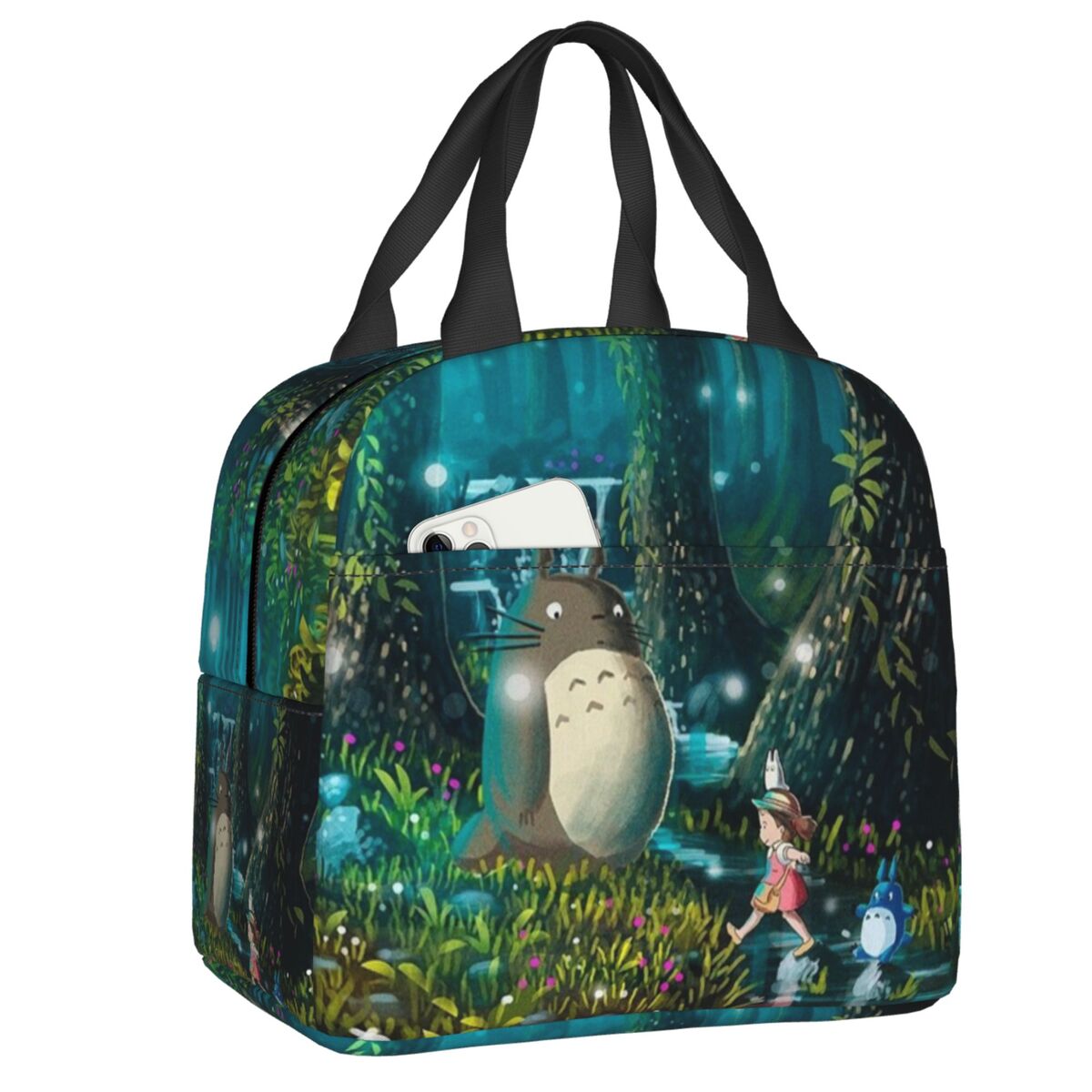 My Neighbor Totoro Insulated Lunch Bag for Women Waterproof Miyazaki Hayao Anime Cooler Thermal Lunch Box Kids School Children