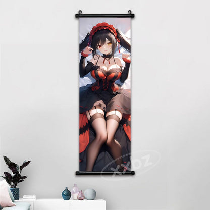 Anime Date A Live Poster Wall Art Canvas Kawaii Princess Pictures Modern Painting Tokisaki Kurumi Hanging Scroll Home Decor Gift