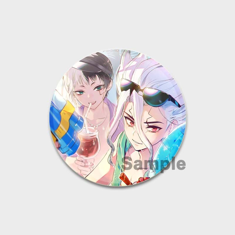 Dr. Stone Lapel Pins Cute Cartoon Figure Enamel Pin Manga Badges for Backpacks Brooches on Clothes Jewelry Accessories Fans Gifts