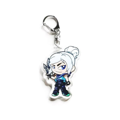 Game Keychain Valorant Sage Killjoy Jett Sova Cypher Man Key Chain for Women Accessories Cute Bag Pendant Key Ring for Fans Gift