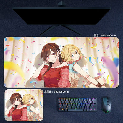 Anime Rent A Girlfriend Mouse Pad Ichinose Chizuru Mami Sumi Ruka Mousepad Computer Laptop Gamer Pad Gaming Accessories Desk Mat