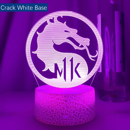 Game Mortal Kombat 11 Logo Night Light Led Touch Sensor Color Changing Nightlight for Kids Child Bedroom Decor Gift Table Lamp