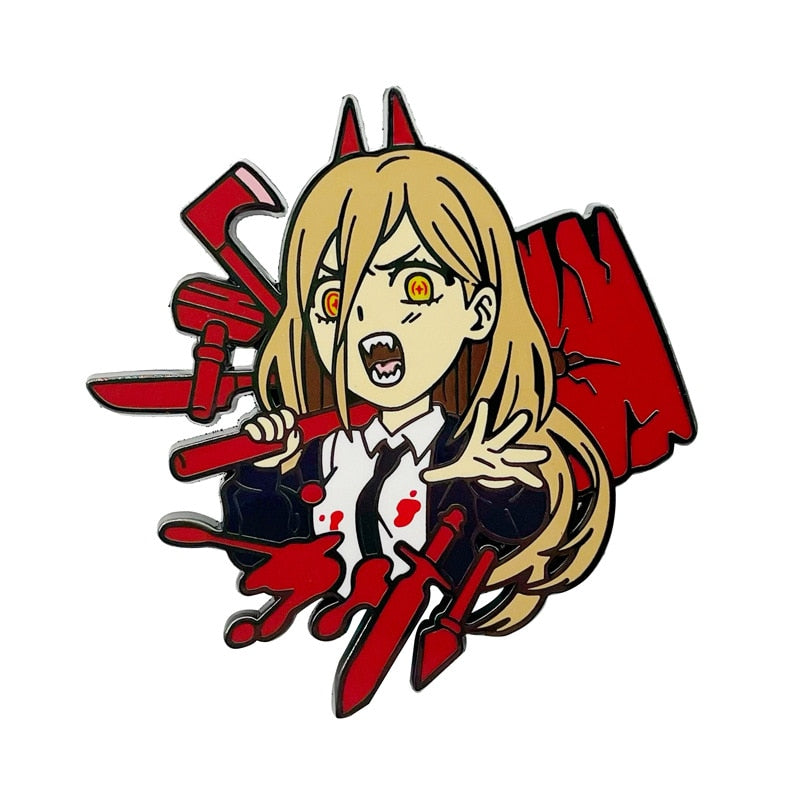 Chainsaw Man Pochita Makima Hayakawa Aki Reze Pin Enamel Brooch Alloy Metal Badges Lapel Pins Brooches Jewelry Accessories