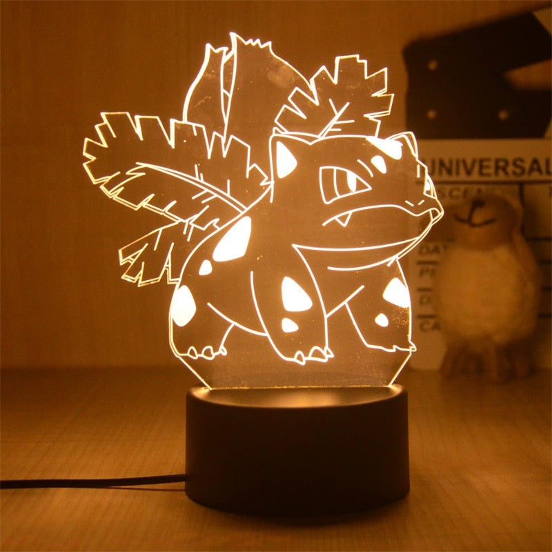 New Pokemon Pikachu Led 3D Night Light Kids Toy Anime Figures Cute Pikachu Bedside Lamp for Children Bedroom Decor Birthday Gift