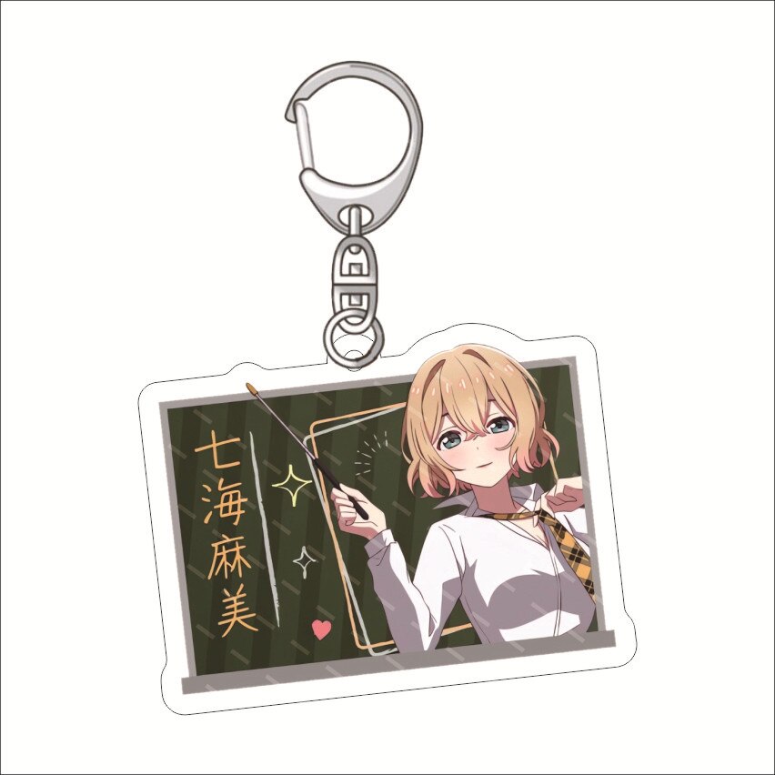 Rent A Girlfriend Keychain Anime Ichinose Chizuru Nanami Mami Sarashina Ruka Sakurasawa Sumi Cute Mold Acrylic Keyrings Jewelry