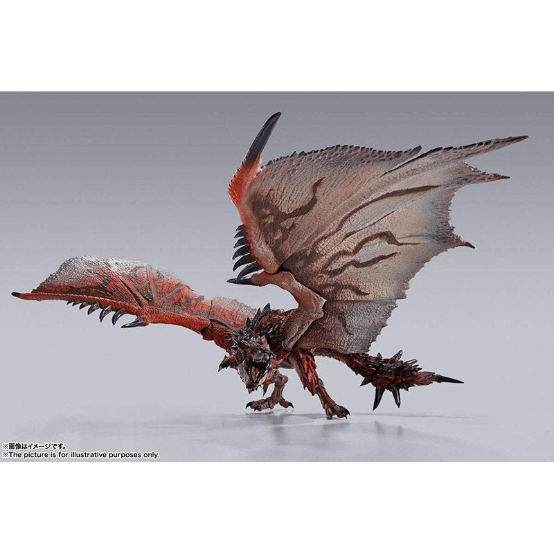 Original Bandai S.h.monsterarts Monster Hunter Rathalos Realistic Detail Articulation Shm Action Figure Doll Model Children Toy