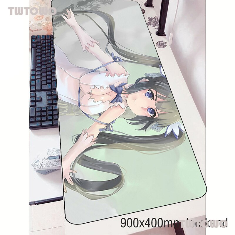 Danmachi Mouse Pad Gamer Large XXL HD Computer keyboard pad MousePads Desk Mats Anti-slip Natural Rubber Office Laptop Mice Pad