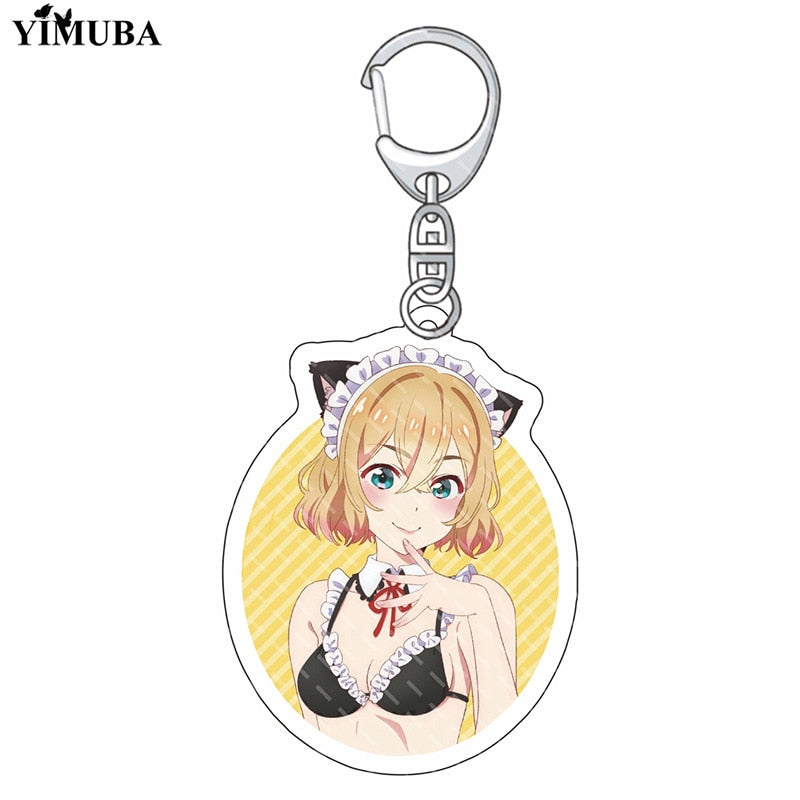 Anime Rent A Girlfriend Kanojo Okarishimasu Charm Keychain Ichinose Chizuru Asami Nanami Sakurasawa Sumi Sarashina Ruka Keyring