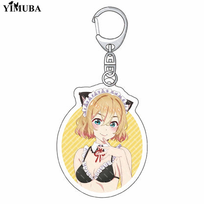 Anime Rent A Girlfriend Kanojo Okarishimasu Charm Keychain Ichinose Chizuru Asami Nanami Sakurasawa Sumi Sarashina Ruka Keyring