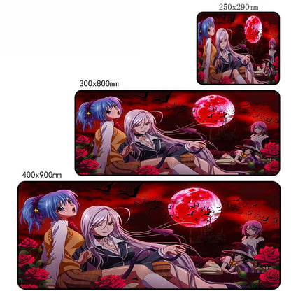 Cartoon Rosario + Vampire Mouse Pad Large PC Gamer Laptop Desk Mat Gaming Accessories Keyboard Cute Girl Rubber Table Mousepad