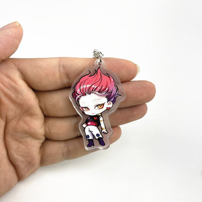 Anime Hunter x Hunter Hisoka Kurapika Killua Zoldyck Key Chain Pendant Cosplay Two-sided Acrylic Keychain Keyring Prop