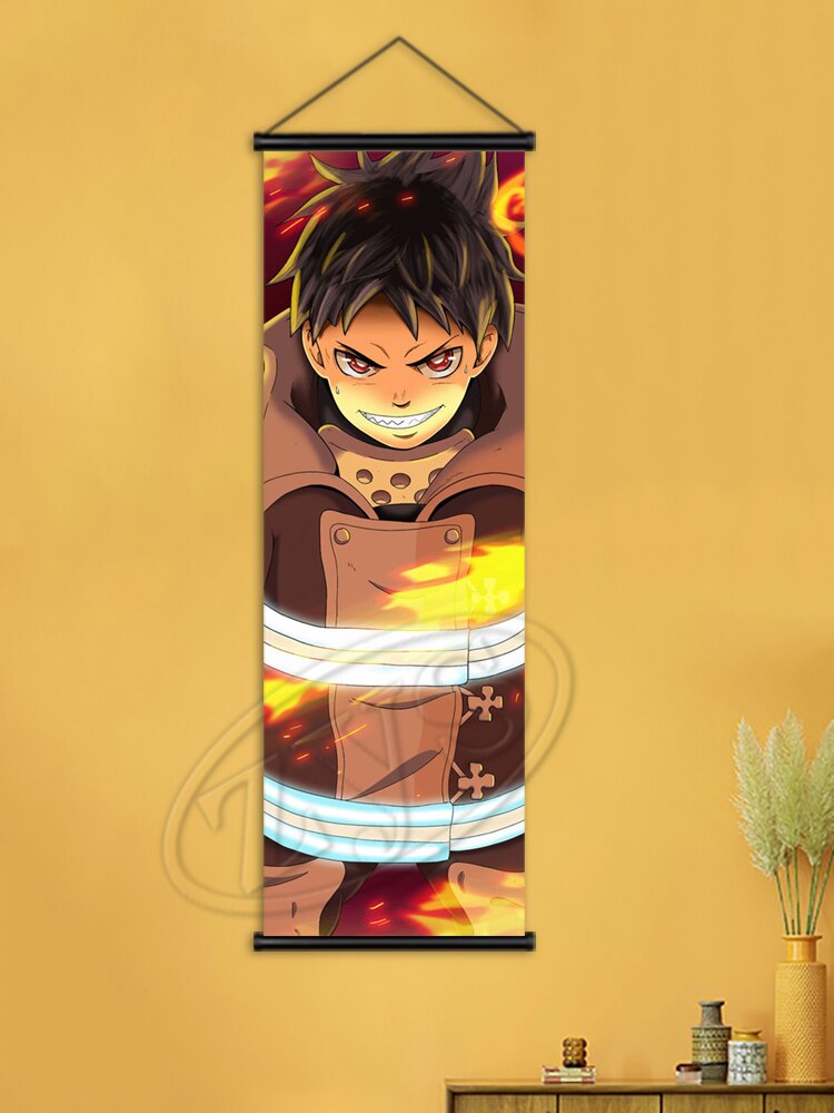 Fire Force Poster Hanging Scrolls Art Mural Shinra Kusakabe Canvas Painting Wall Picture Child Bedroom Home Cuadros Decoration