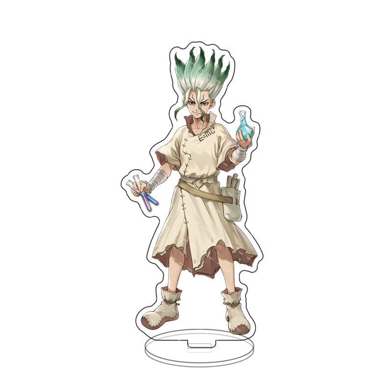 Anime Game Dr. Stone Acrylic Stand Action Figure Toy Ishigami Senkuu PVC Desktop Stand Model Toys Gift Cosply Beauty Collection