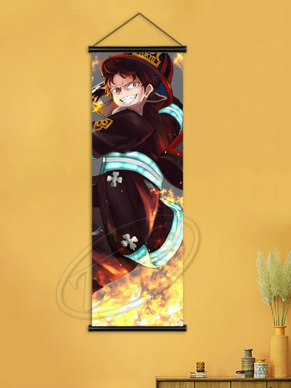 Fire Force Poster Hanging Scrolls Art Mural Shinra Kusakabe Canvas Painting Wall Picture Child Bedroom Home Cuadros Decoration