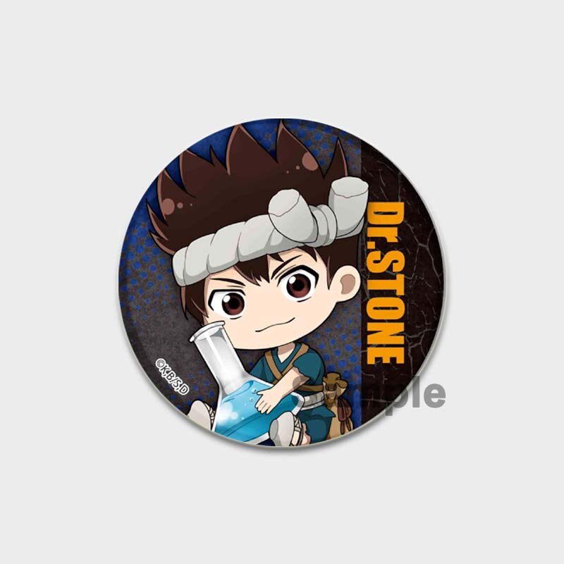 Dr. Stone Lapel Pins Cute Cartoon Figure Enamel Pin Manga Badges for Backpacks Brooches on Clothes Jewelry Accessories Fans Gifts