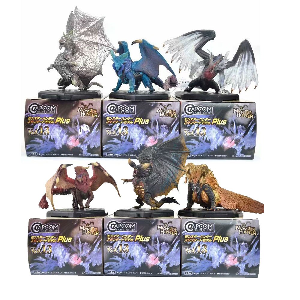 6pcs Set Monster Hunter Game Dragon Anime Figure Hot Dragon PVC Action Figures Collectible Model Toy