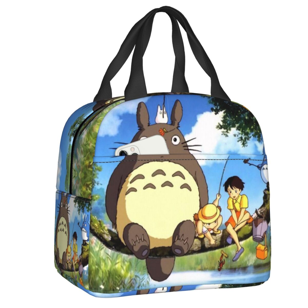 My Neighbor Totoro Insulated Lunch Bag for Women Waterproof Miyazaki Hayao Anime Cooler Thermal Lunch Box Kids School Children