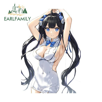 13cm Anime Girl Car Stickers DanMachi - Hestia Bumper Cute Vinyl Decals Personalized Decorative Accessories