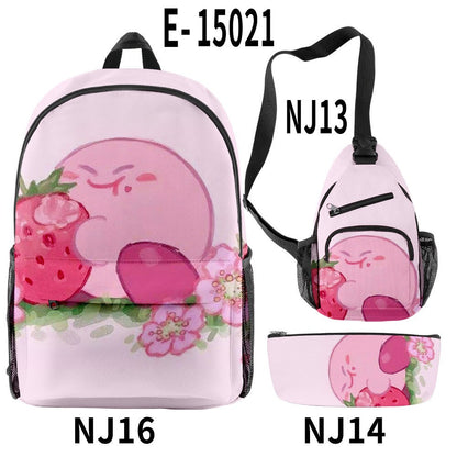 2023 NEW Anime Star Kabi Kirby Coin Purse 3D Children School Bags Kids Backpacks Kindergarten Chest Bag Crossbody Backpack