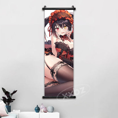 Anime Date A Live Poster Wall Art Canvas Kawaii Princess Pictures Modern Painting Tokisaki Kurumi Hanging Scroll Home Decor Gift