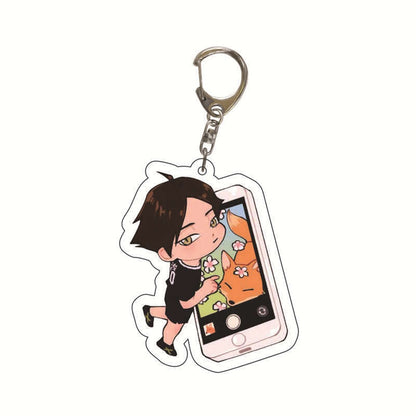 Cartoon Volleyball Boy Key Chain Ring Anime Haikyuu!! Keyring Cute Keychain Sleutelhanger New Keychain Accessories Pendant Gift