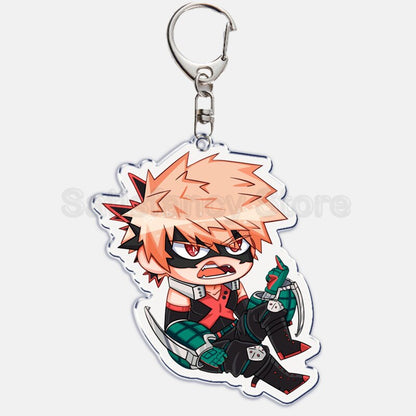 Cute My Hero Academia Anime Keychain Izuku Shouto Midoriya Bakugou Key Chain for Accessories Pendant Key Ring Keychains Gift