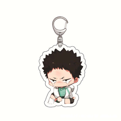 Hot Anime Haikyuu!! Super Cute Figure Keychain Collection Hinata Shoyo Kageyama Tobio Sugawara Acrylic Key Chain Wholesale