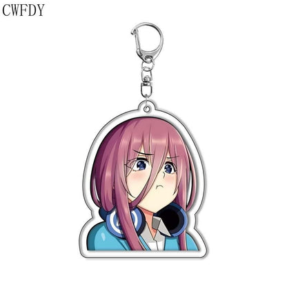 The Quintessential Quintuplets Keychain Anime Figure Nakano Ichika Nino Miku Yotsuba Itsuki Sisters Acrylic Charm Key Chain Gift