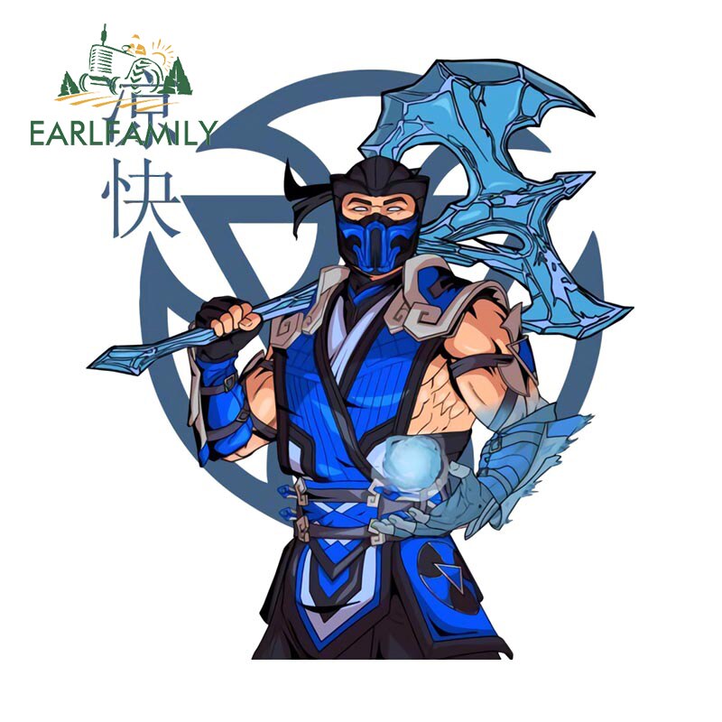 13cm x 9.9cm Scorpion Spear Mortal Kombat Kitana Car Stickers Video Game Creative Decal Laptop Bumper Car Accessories