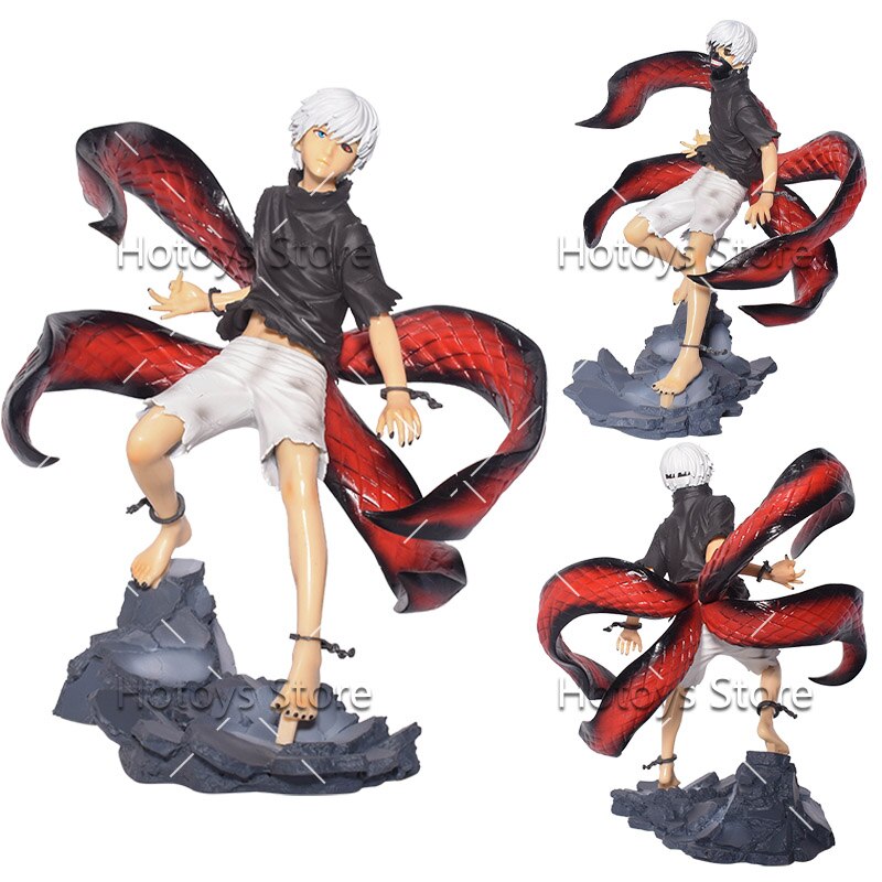 22-24cm Tokyo Ghoul Figure Touka Kirishima Dolls Action Figures Kaneki Ken Two Heads Awakening Figurine Model Toys Birthday Gift