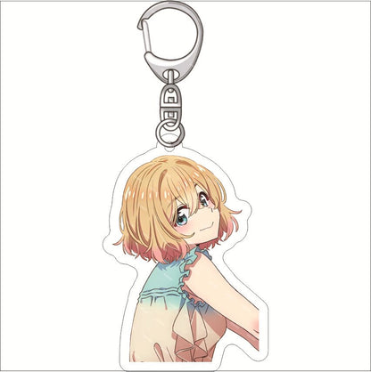 Rent A Girlfriend Keychain Anime Ichinose Chizuru Nanami Mami Sarashina Ruka Sakurasawa Sumi Cute Mold Acrylic Keyrings Jewelry