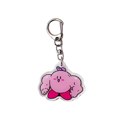 Cartoon Waddle Dee Doo Game Sweet Pink Kirby Anime Pendant Kabi  Keychian Children Birthday Gifts Women Car Bag Key Chian Girls