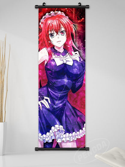 Wall Art Anime Hanging Painting Posters High School DxD Canvas Print Rias Gremory Picture Home Decor Scroll Bedside Background